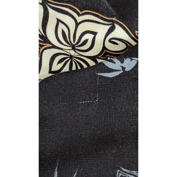 Mens Vintage Silver Edition QUICKSILVER Black Hawaiian Shirt Size LARGE - Picture 4 of 4